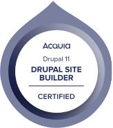 Acquia Drupal 11 Site Builder badge