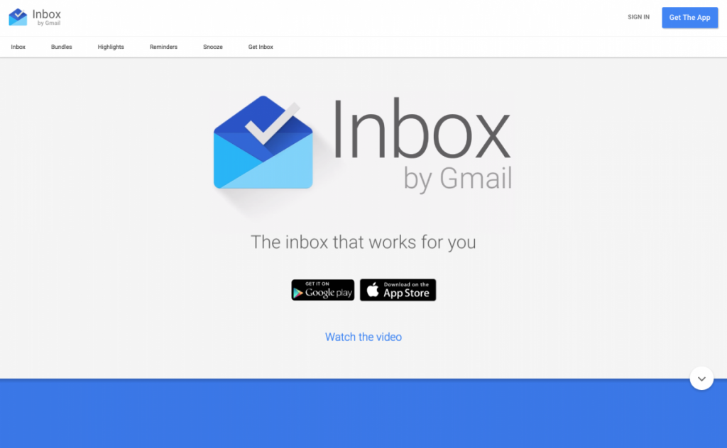 Inbox by Google Material Design Example