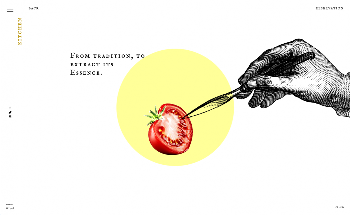 Restaurant design image - tomato and knife