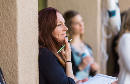 Allison taking notes