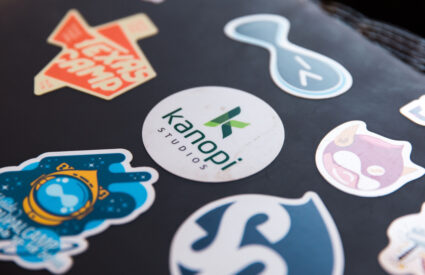 Laptop Covered in Stickers