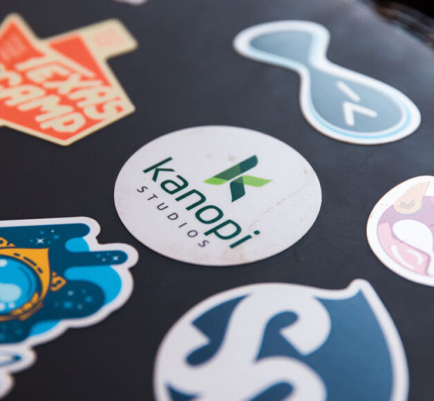Laptop Covered in Stickers