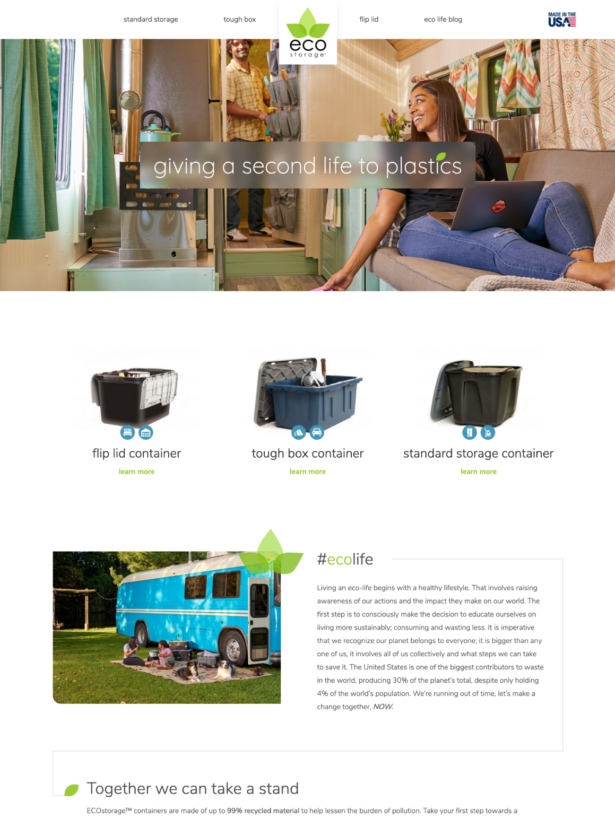 EcoStorage Homepage