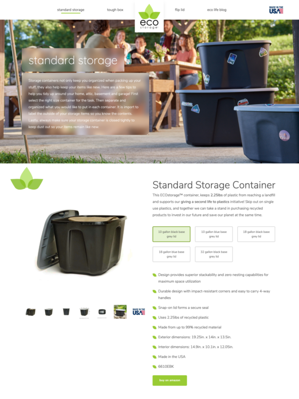 EcoStorage Homepage