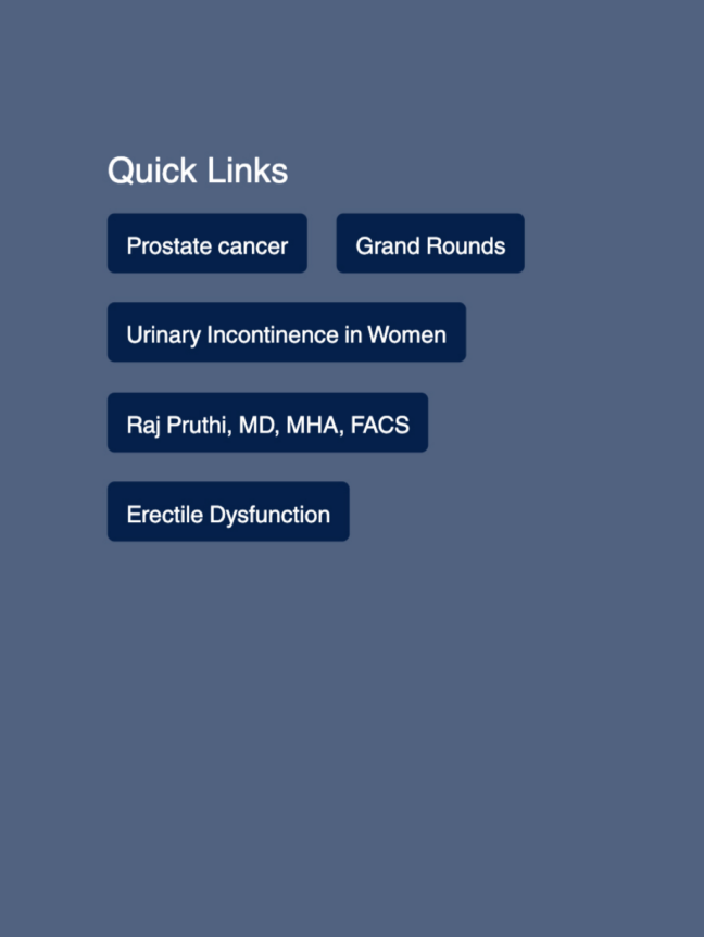 UCSF Urology Quick Links Area