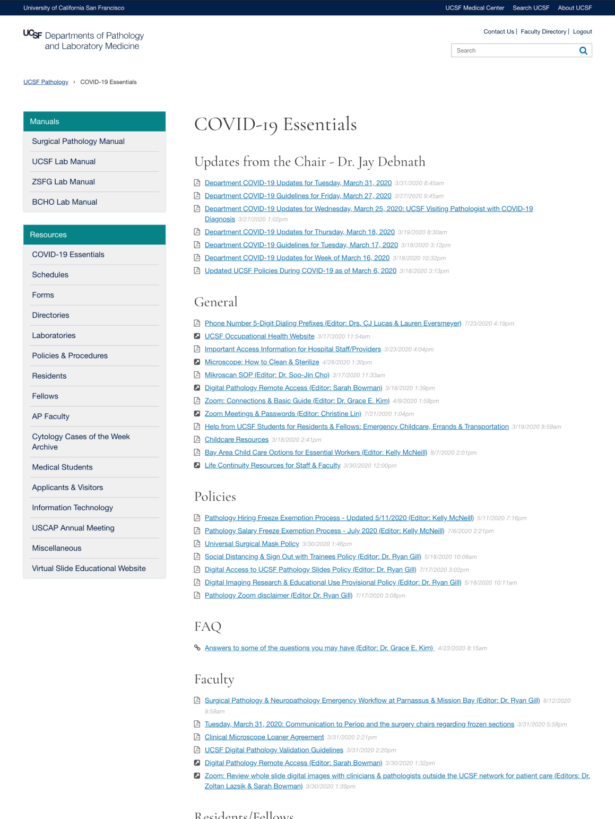 UCSF Pathology Intranet