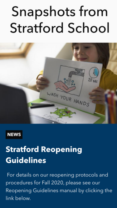 Stratford Schools news on mobile