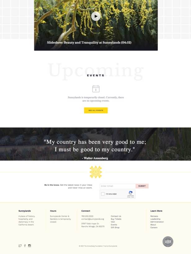 Sunnylands enhanced footer