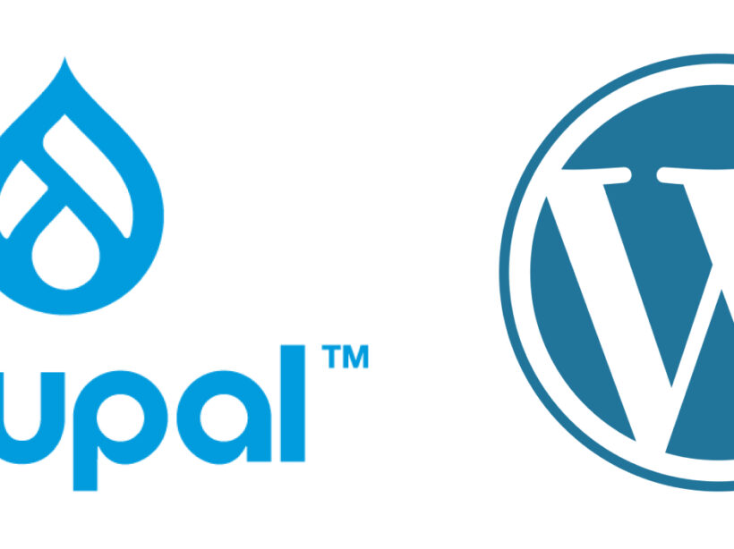 Drupal and Wordpress Logos