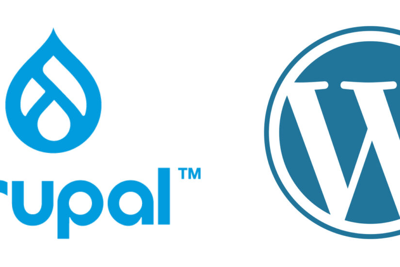 Drupal and Wordpress Logos