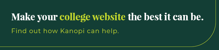 Make your university's website one of the best college websites by working with Kanopi!