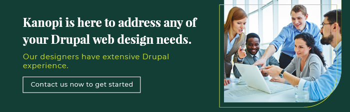 Kanopi is here to address any of your Drupal web design needs. 