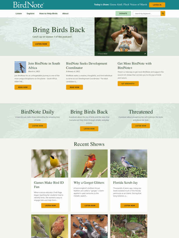 Birdnote Homepage