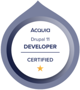 Acquia Drupal 11 Site Builder badge