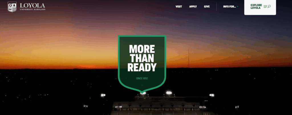 Loyola University Maryland homepage