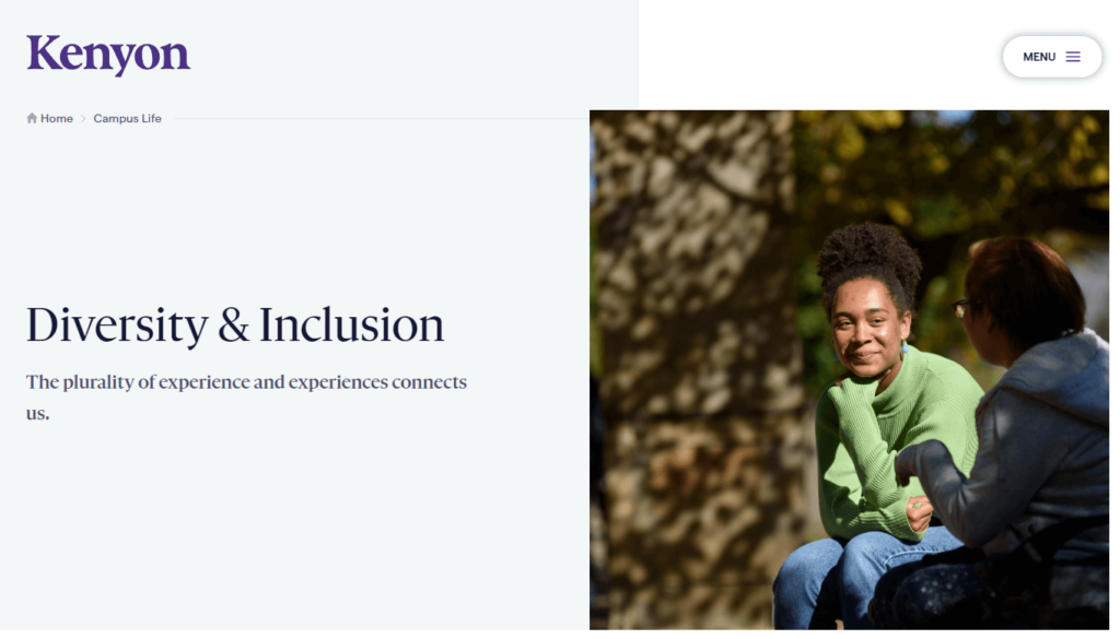 Kenyon’s Diversity & Inclusion information page