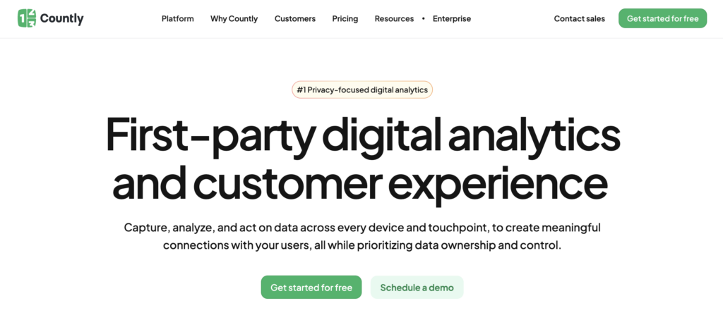 Countly home page