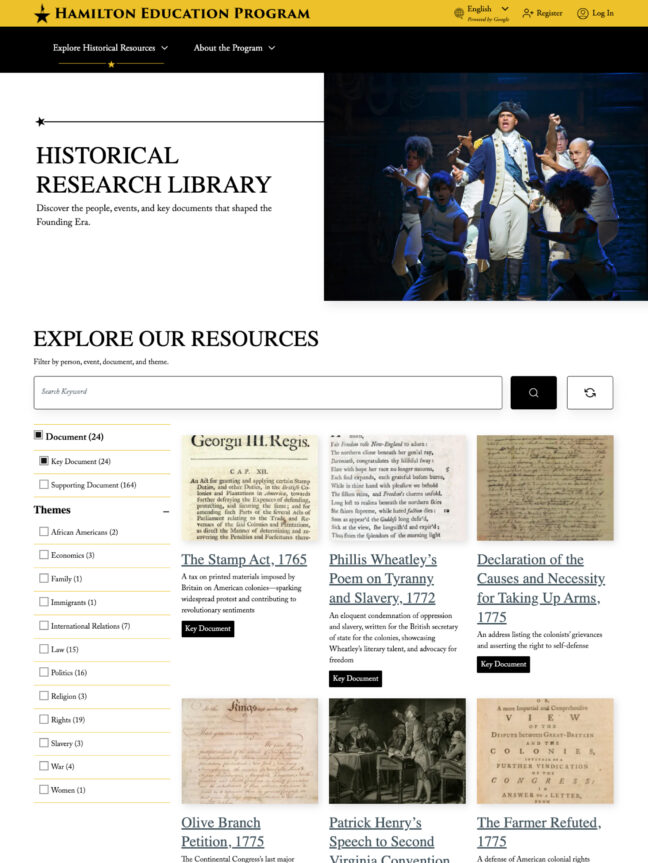 Hamilton website resource library