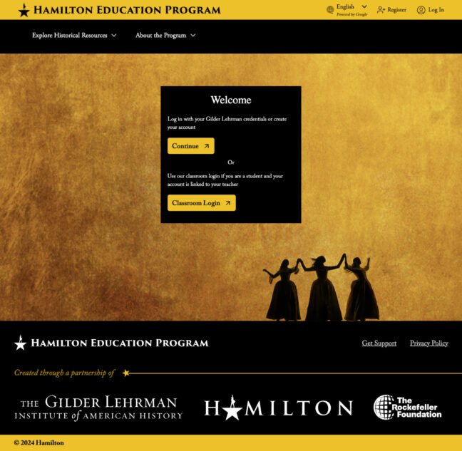 Hamilton website single sign on