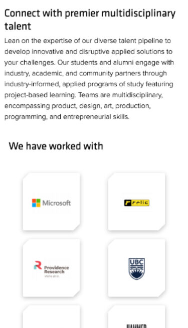 CDM mobile view of industry partners