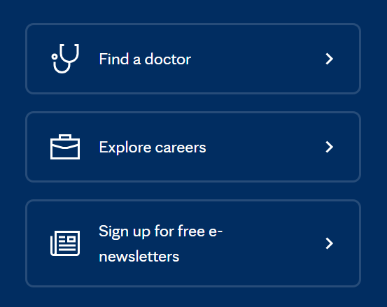 CTAs on the Mayo Clinic website 