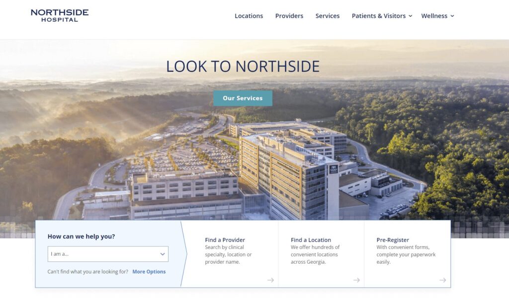 Homepage for Northside Hospital