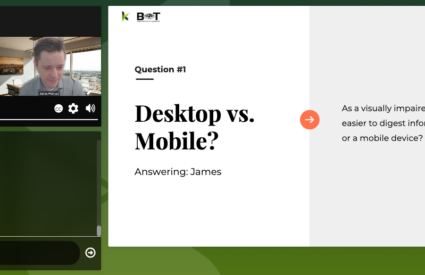Candice Dexter from Kanopi and James Warnken from BIT on the webinar