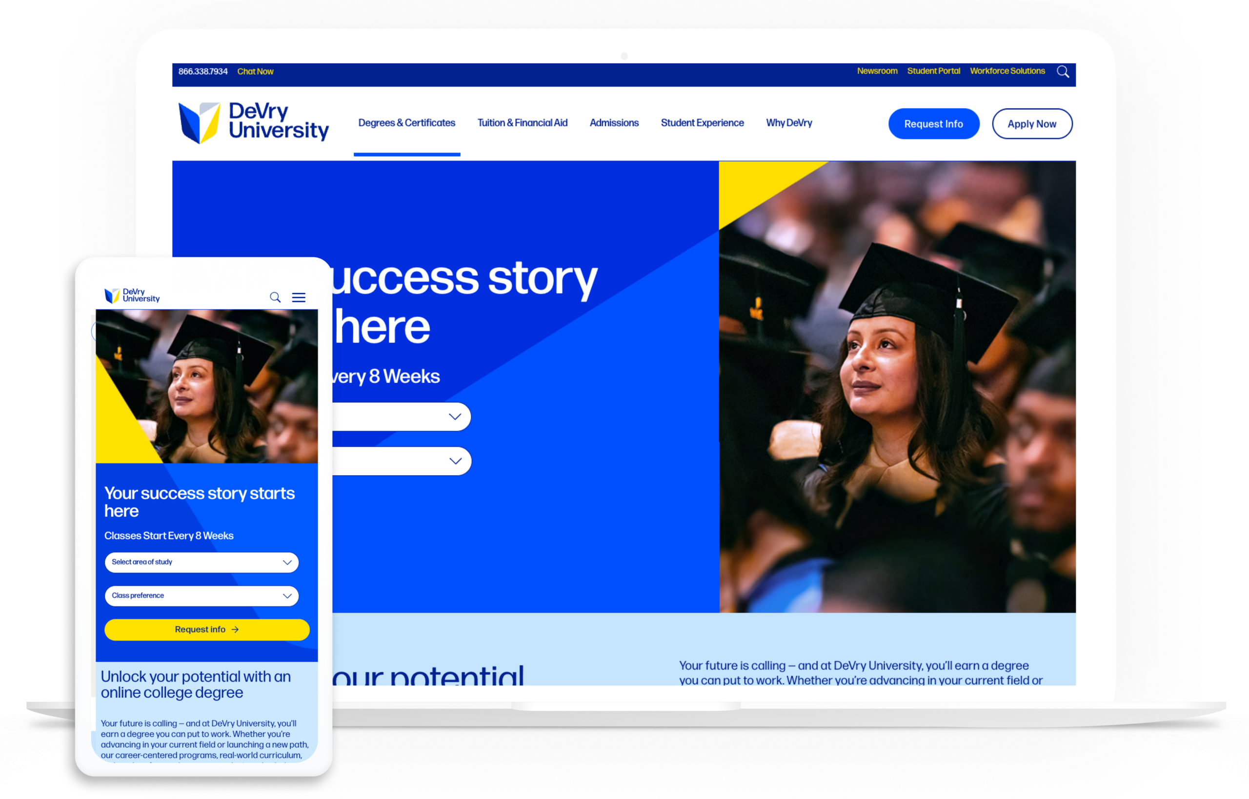 DeVry website on multiple devices
