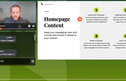 Andrew Williamson in a still shot from the webinar