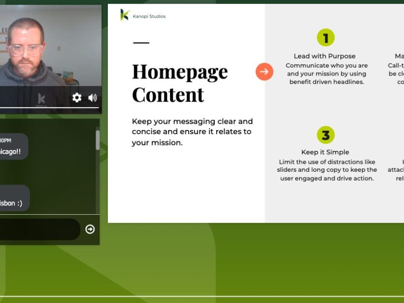 Andrew Williamson in a still shot from the webinar
