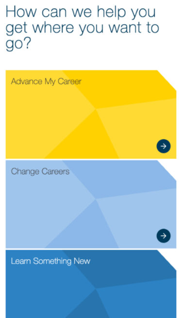 UCLA Extension mobile version of the home page
