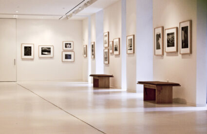 The interior of a modern art museum