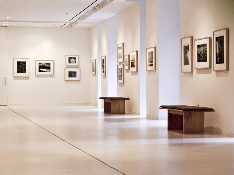 The interior of a modern art museum