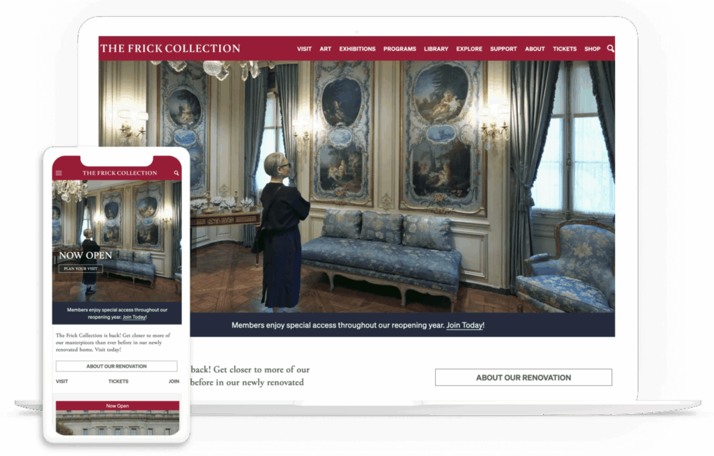 The Frick Collection website homepage