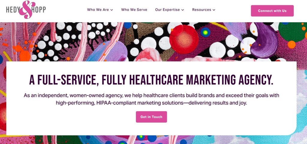 The Hedy & Hopp website homepage