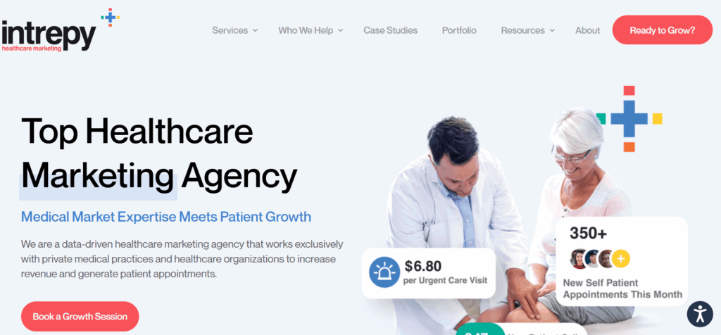 The Intrepy website homepage