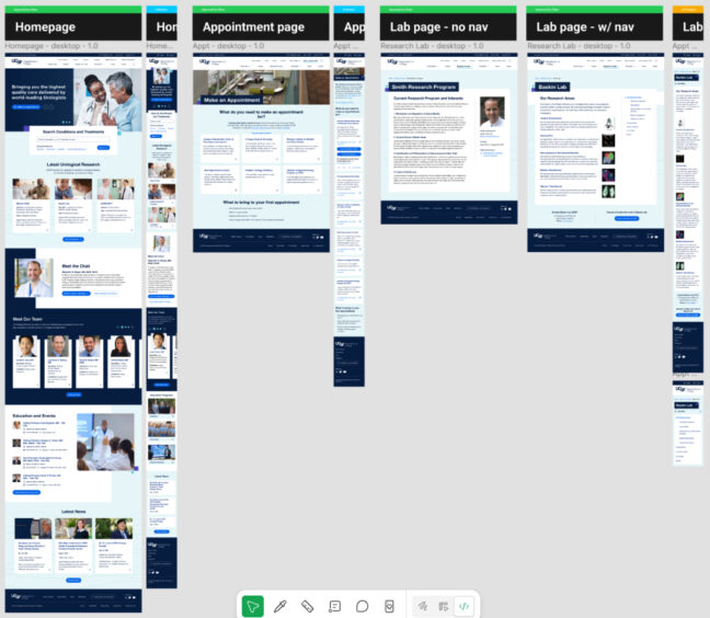 The figma file for UCSF Department of Emergency Medicine