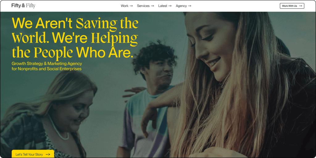 The Fifty & Fifty homepage