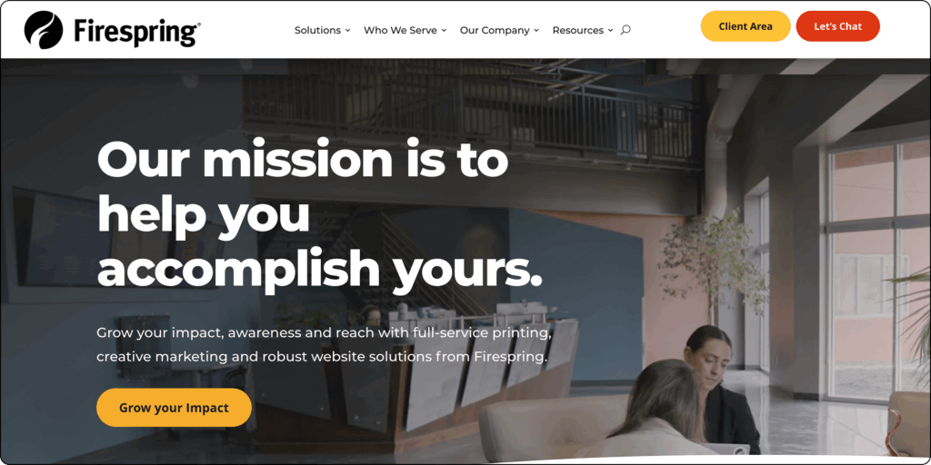 The Firespring homepage