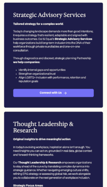 Mobile view of Out and Equal