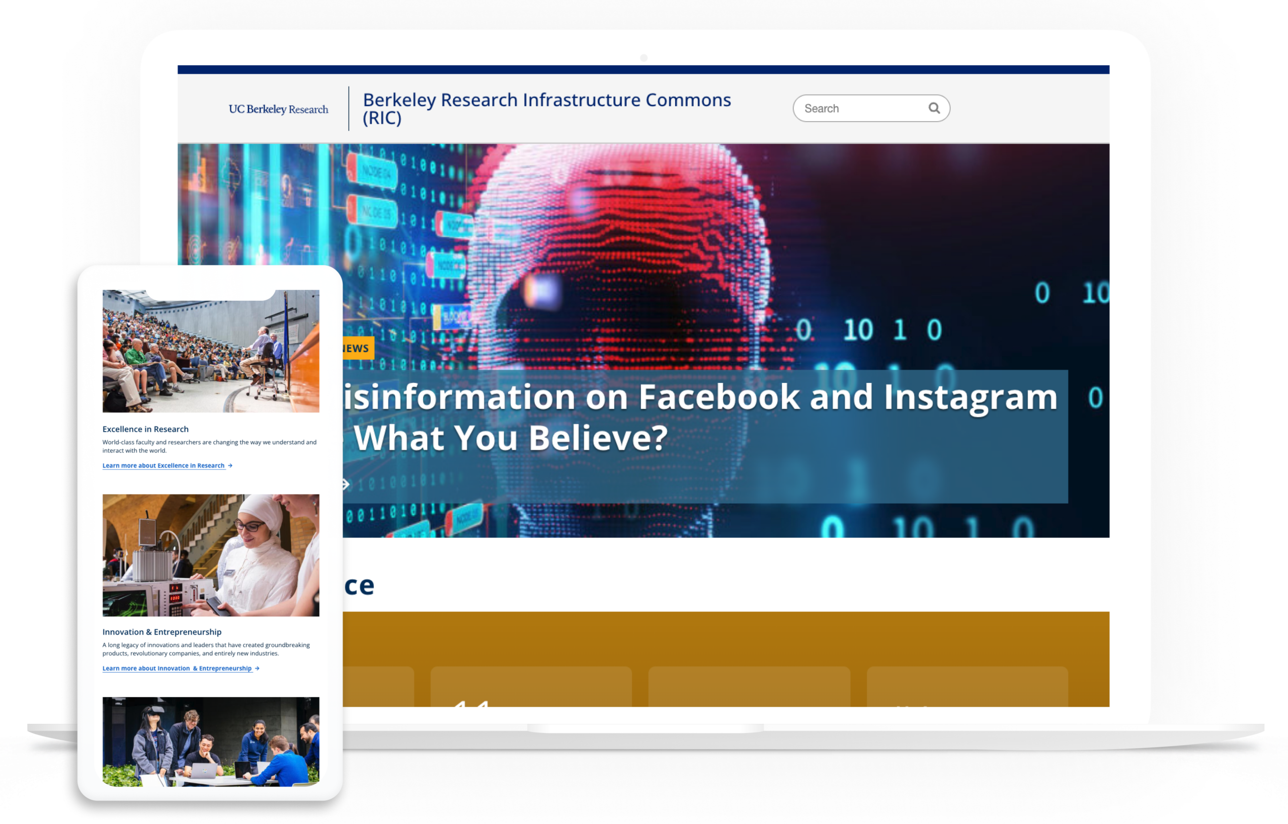 The VC Berkeley website on multiple devices