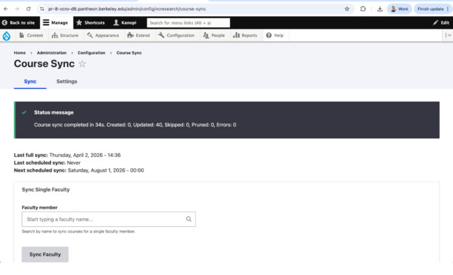 VC Berkeley's course API integration