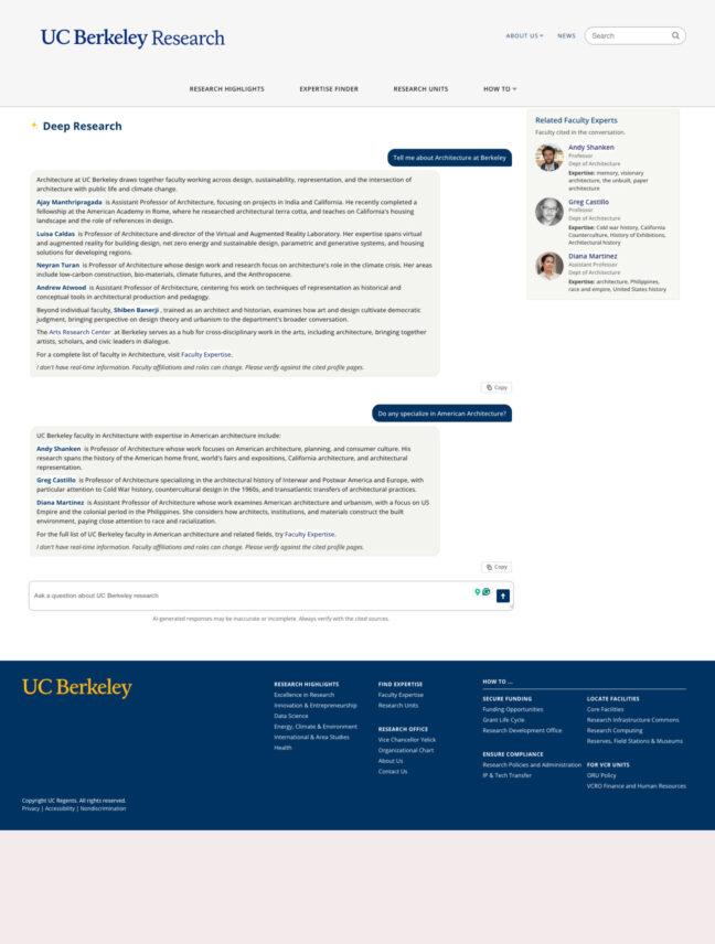 VC Berkeley's deep research mode
