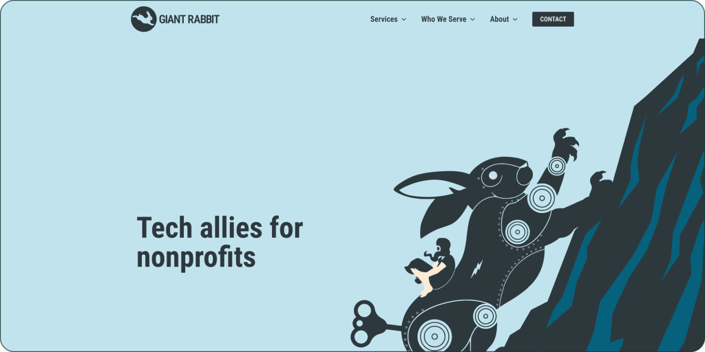 The Giant Rabbit website homepage