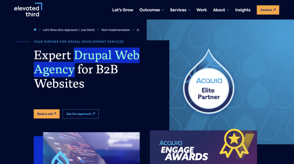The Elevated Third website homepage