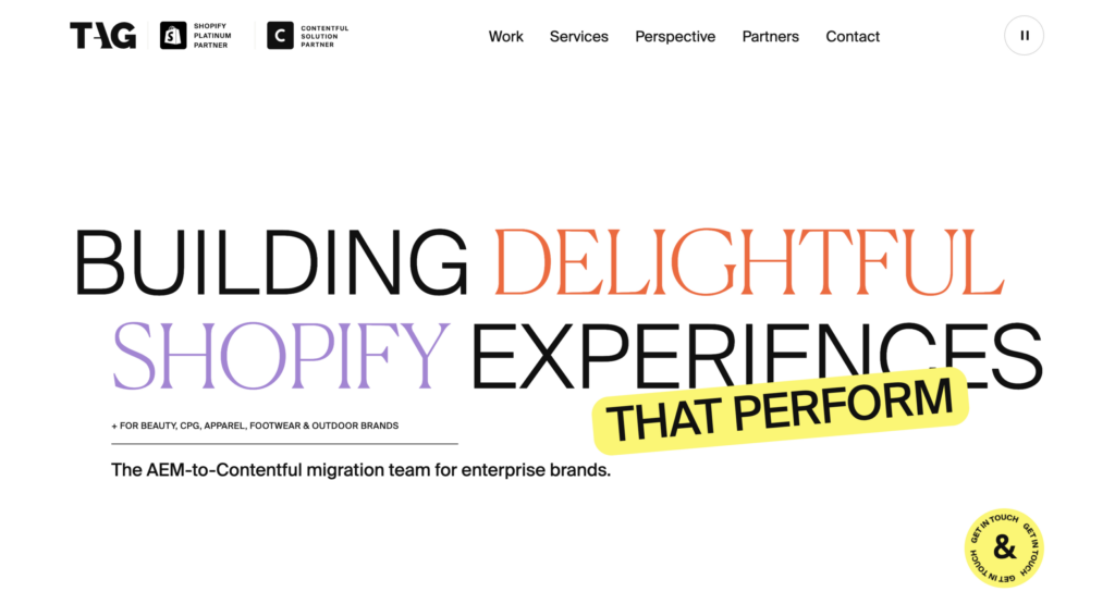 The Third & Grove website homepage